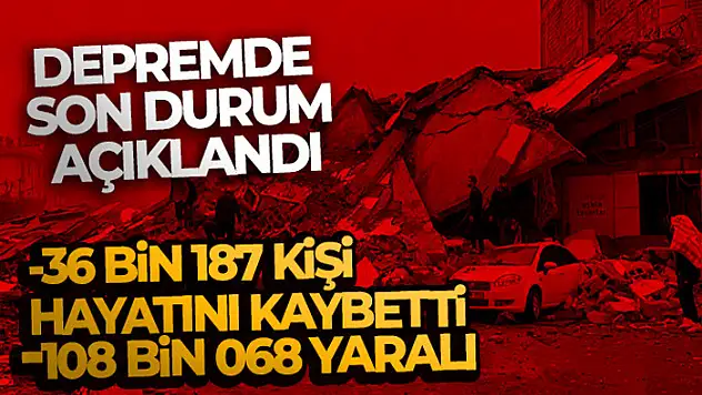 AFAD depremde son durumu açıkladı