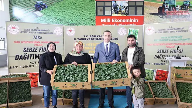 Ağrı'da 150 çiftçiye fide desteği