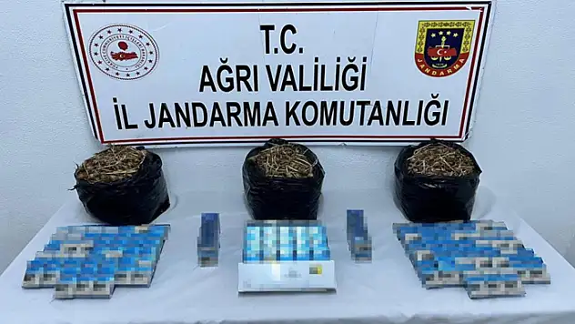 Ağrı'da kaçak sigara ve safran tohumu ele geçirildi