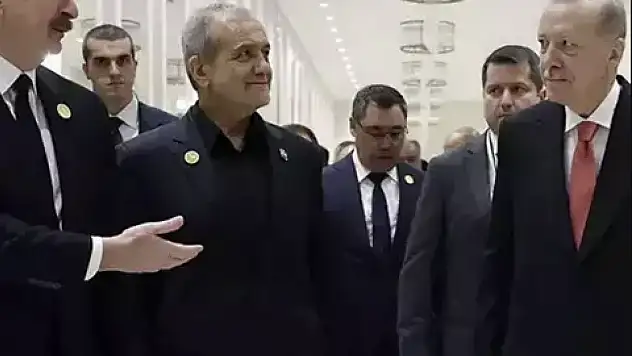 Aliyev, Pezeşkiyan ve Erdoğan'ın samimi görüntüleri sosyal medyada gündem oldu