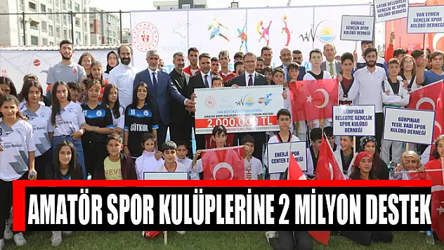 Amatör spor kulüplerine 2 milyon destek