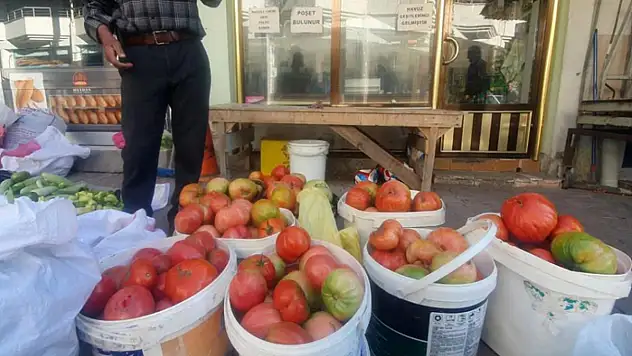 Ata tohumundan yetişen domatesler tezgahlarda