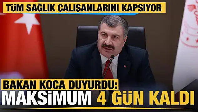 Bakan Koca'dan teşvik açıklaması: Ay bitmeden belli olacak