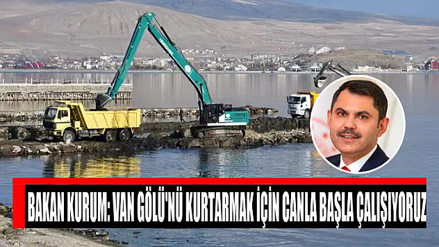 BAKAN KURUM: VAN GÖLÜ'NÜ KURTARMAK İÇİN CANLA BAŞLA ÇALIŞIYORUZ