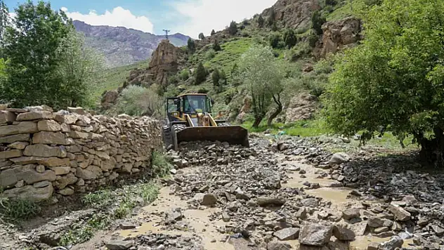 Başkale'de sağanak sonucu taşkın meydana geldi