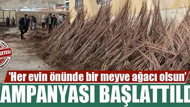 Başkale'de 'Her evin önünde bir meyve ağacı olsun' kampanyası
