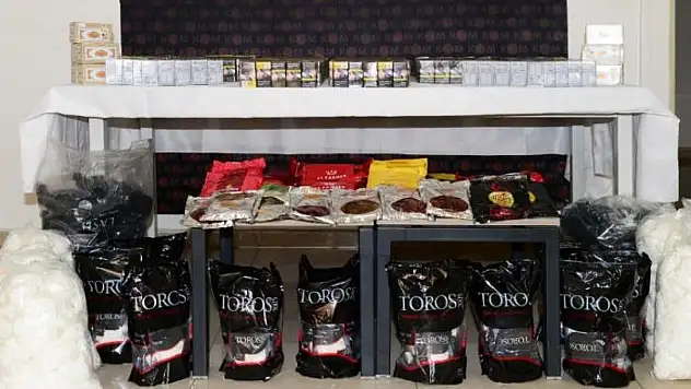 Bingöl'de gümrük kaçağı tütün ve mamülleri ele geçirildi