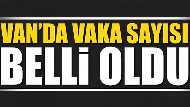 Van'da korona virüs vaka sayısı belli oldu