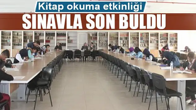 Kitap okuma etkinliği sınavla bitti 