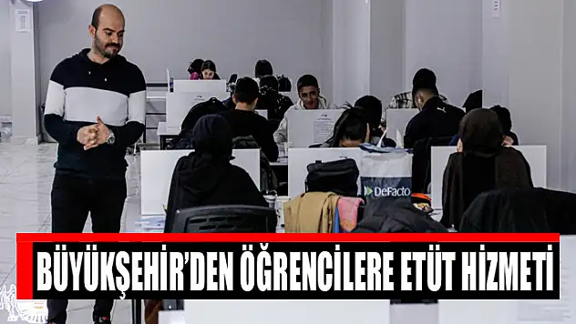 Büyükşehir'den öğrencilere etüt hizmeti