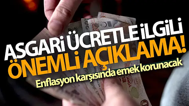 Çalışma ve Sosyal Güvenlik Bakanı Bilgin'den asgari ücret açıklaması!