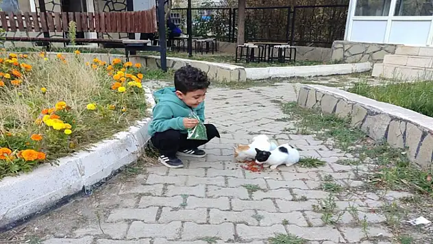 Çatak'ta minik öğrencilerden anlamlı davranış