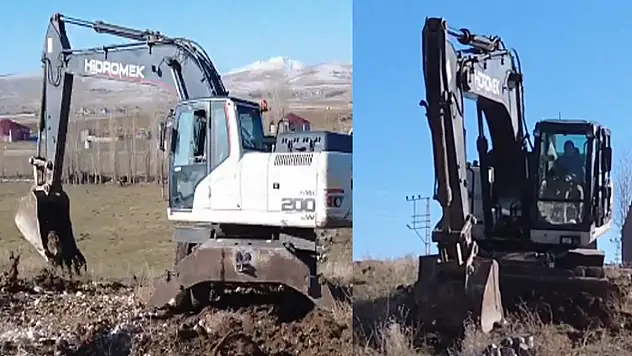 Çelebibağı Mahallesi'nde yol açma çalışması