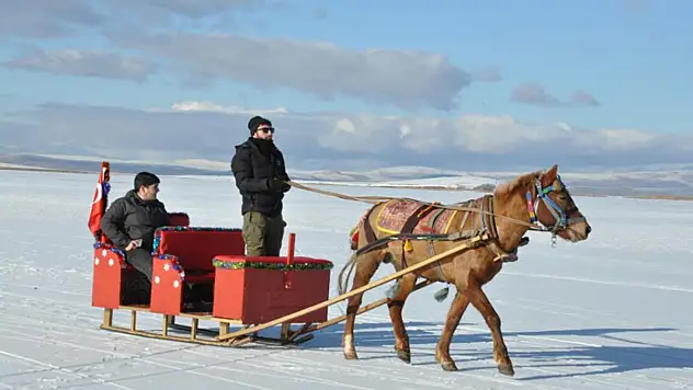 Çıldır Gölü'nde kış masalı