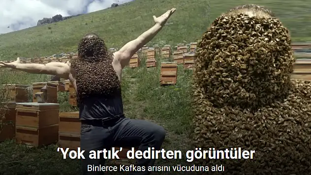 Çılgın arıcıdan şok görüntüler
