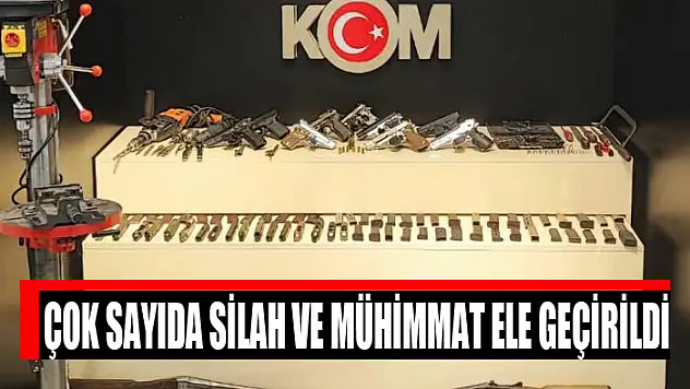 Çok sayıda silah ve mühimmat ele geçirildi