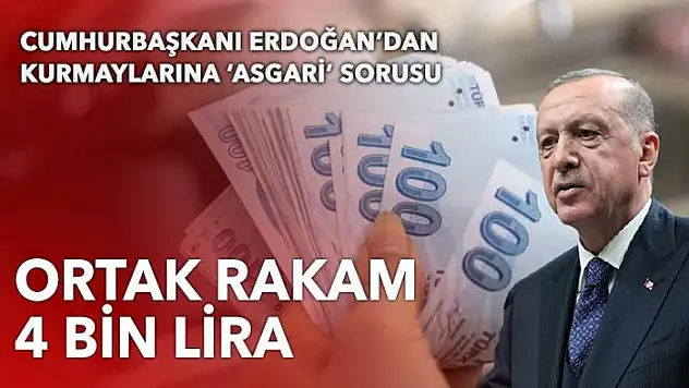 Cumhurbaşkanı Erdoğan da 'asgari ücret'te nabız tuttu