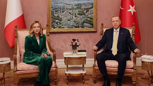 Cumhurbaşkanı Erdoğan, İtalya Başbakanı Meloni'yi kabul etti