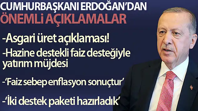 Cumhurbaşkanı Erdoğan: Kur-faiz-enflasyon sarmalında yaşamayacağız
