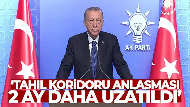 Cumhurbaşkanı Erdoğan: 'Tahıl koridoru anlaşması 2 ay daha uzatıldı'