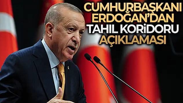 Cumhurbaşkanı Erdoğan: Tahıl Koridoru konusunda görüşmeleri yoğunlaştıracağız