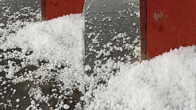 Dolu, araçlara ve tarım arazilerine zarar verdi
