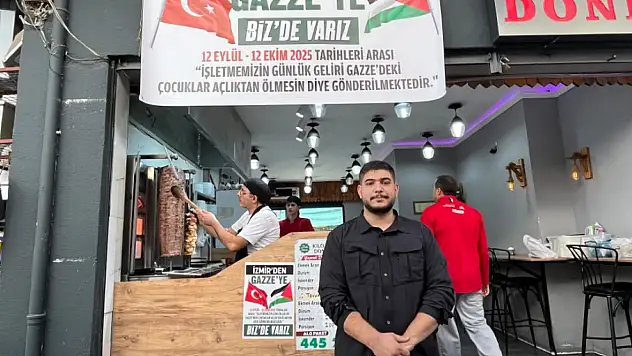 Dönerci bir aylık kazancını Gazze'ye bağışladı