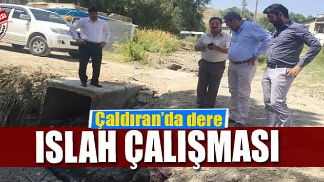 Çaldıran'da dere ıslah çalışması