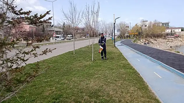 Edremit Belediyesi'nden sahil bandı yeşillendirme çalışmaları