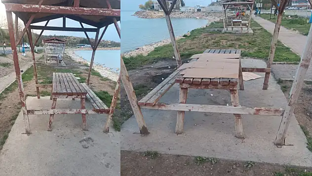 Edremit sahilindeki kameriyeler bakıma muhtaç