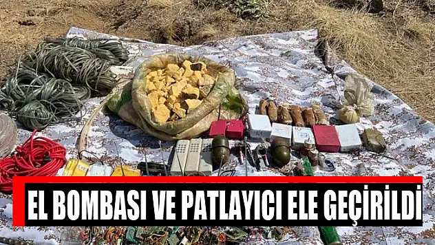 El bombası ve patlayıcı ele geçirildi