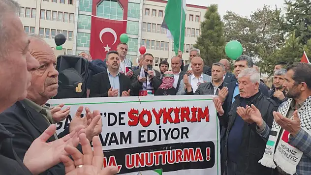 Erciş'te Filistin'e destek yürüyüşü