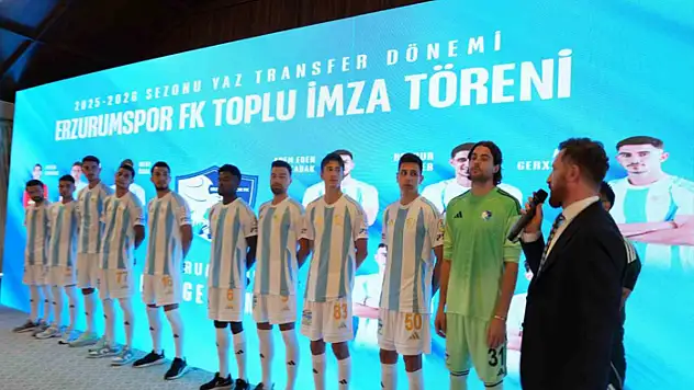 Erzurumspor'da yeni transferler tanıtıldı