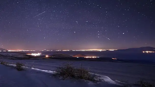Geminid meteorları Bitlis'te kartpostallık manzaralar oluşturdu