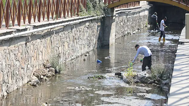 Gürpınar'da su kanalları temizlendi