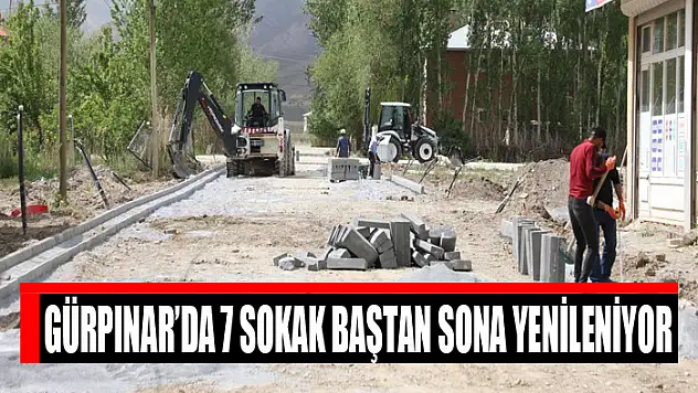 Gürpınar'da 7 sokak baştan sona yenileniyor