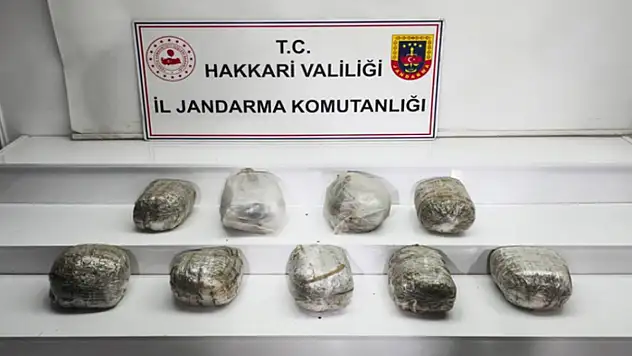 Hakkari'de 14 kilo skunk maddesi ele geçirildi