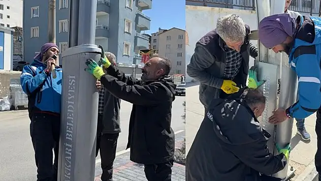 Hakkari'de fırtına sonrası onarım çalışması başlatıldı