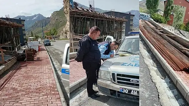 Hakkari'de kaldırımı işgal eden inşaat sahibine 15 bin TL ceza