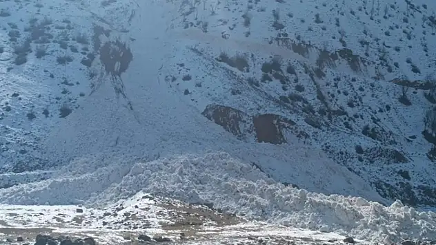 Hakkari'de köy yoluna düşen çığ temizlendi