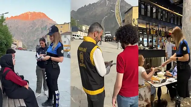 Hakkari polisi 'SİBERAY' ve 'UYUMA' broşürleri dağıttı