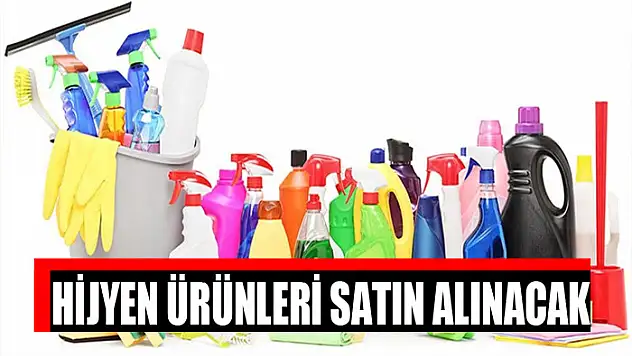 Hijyen ürünleri satın alınacak