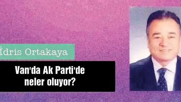 Van'da Ak Parti'de neler oluyor?