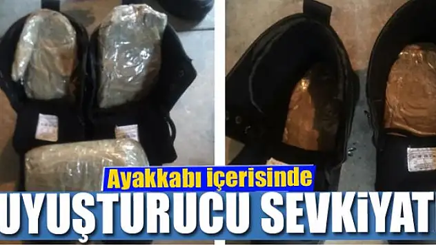 Ayakkabı içerisinde uyuşturucu sevkiyatı