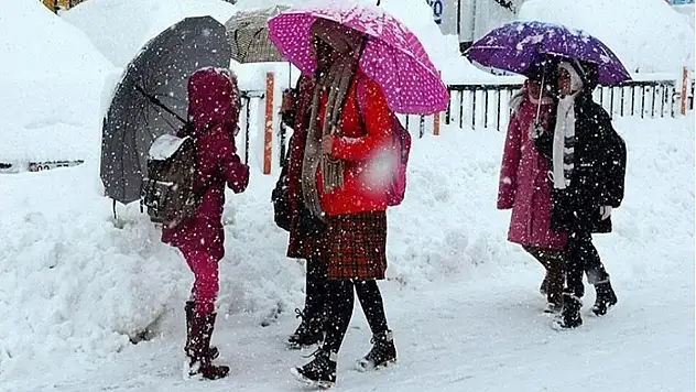 İpekyolu'nda taşıma eğitime kar engeli