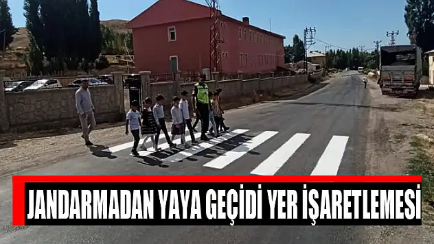 Jandarmadan yaya geçidi yer işaretlemesi