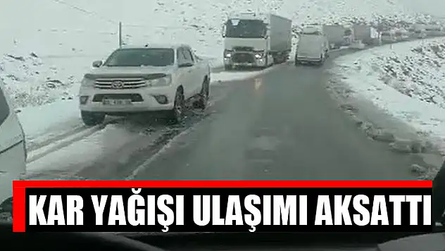 Kar yağışı ulaşımı aksattı
