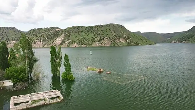 Kars'ta baraj kapakları kapatıldı, köy sular altında kaldı
