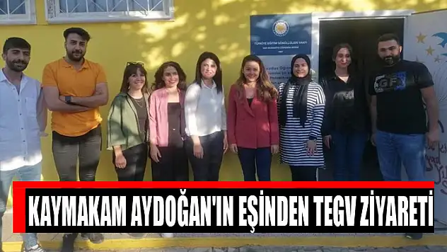 Kaymakam Aydoğan'ın eşinden TEGV ziyareti