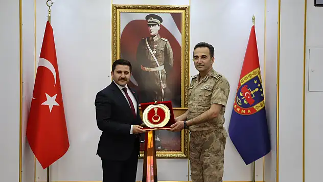 Kaymakam Bulut'tan Tuğgeneral Şen'e veda ziyareti